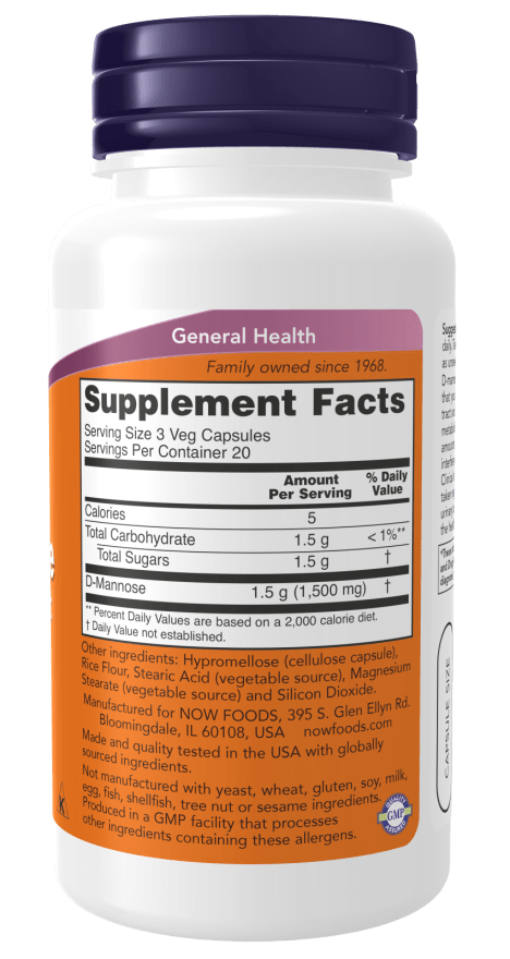 D-Mannosa 500 mg - Suplemento de Calidad Premium