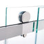 56-60 "wide x 75" high frameless double sliding shower door, 304 stainless steel chrome plated, 8mm thick SGCC tempered transpar - Korvel