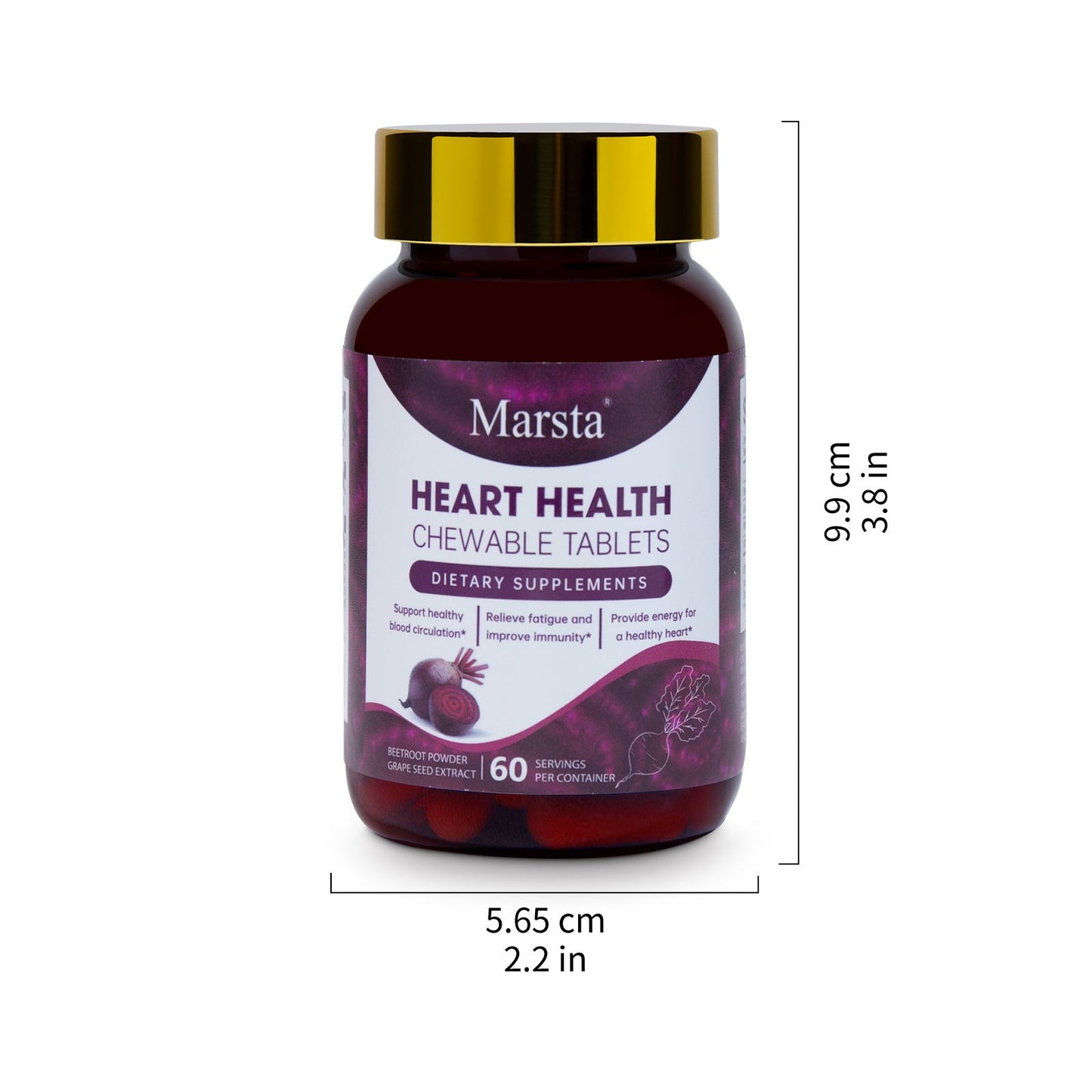 Heart Health Beetroot Chewing Tablets - Korvel