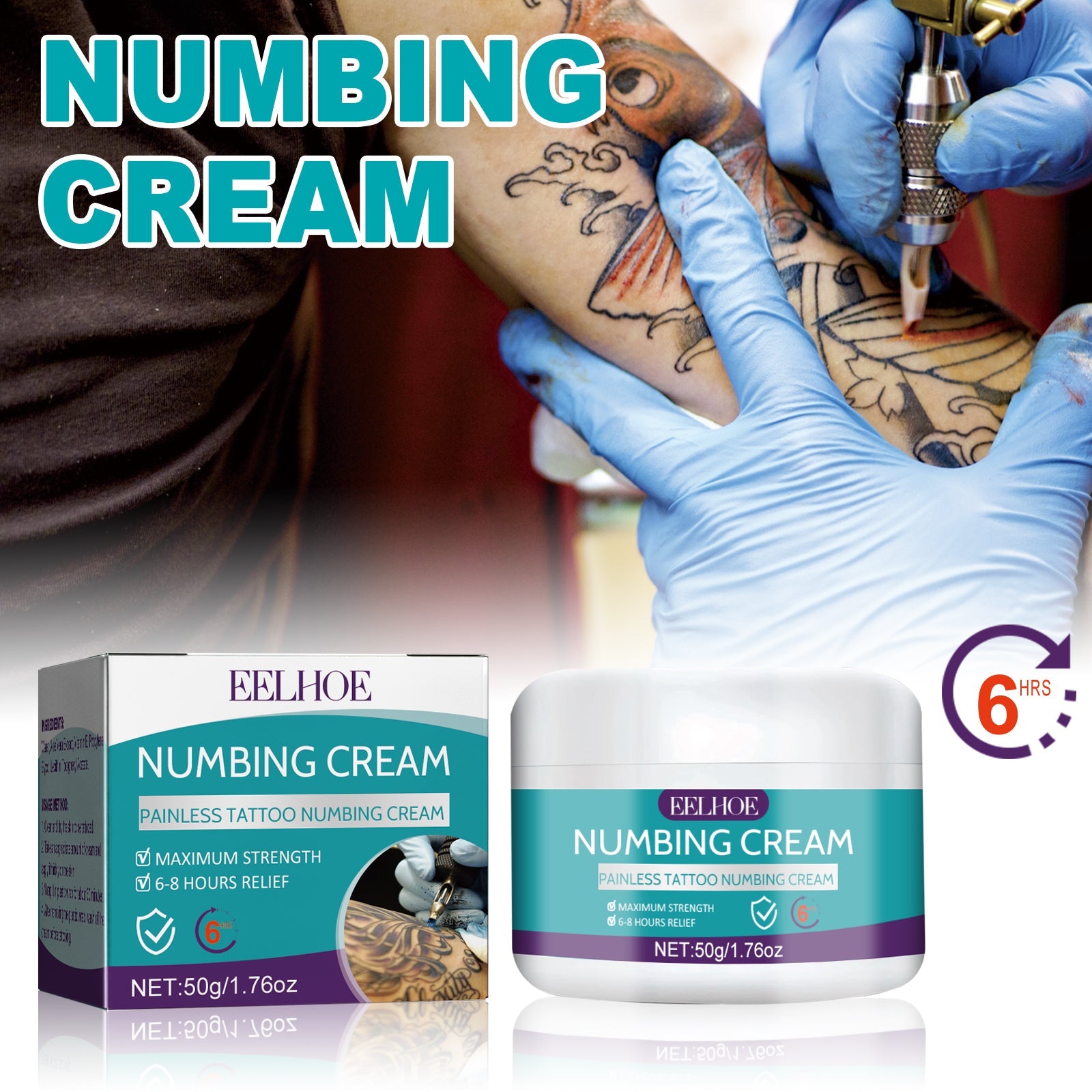 Tattoo Care Cream, Gently Cleanses And Moisturizes Tattooed Skin And Lightens Tattoo Marks - Korvel