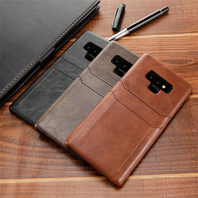 Card Holder Case for Samsung Galaxy Note 9 8 Luxury Leather Wallet Shockproof Slim Hard Back Cover for Galaxy - Korvel