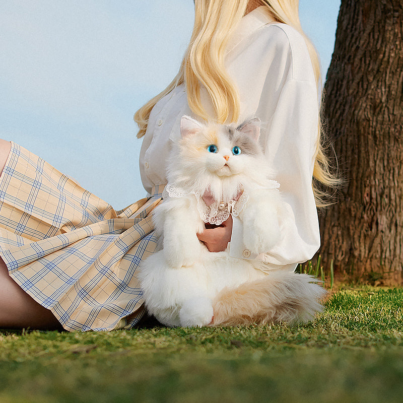 Unique Calico Cat Backpack, Doubles as a Plush Toy and Functional Bag - Korvel