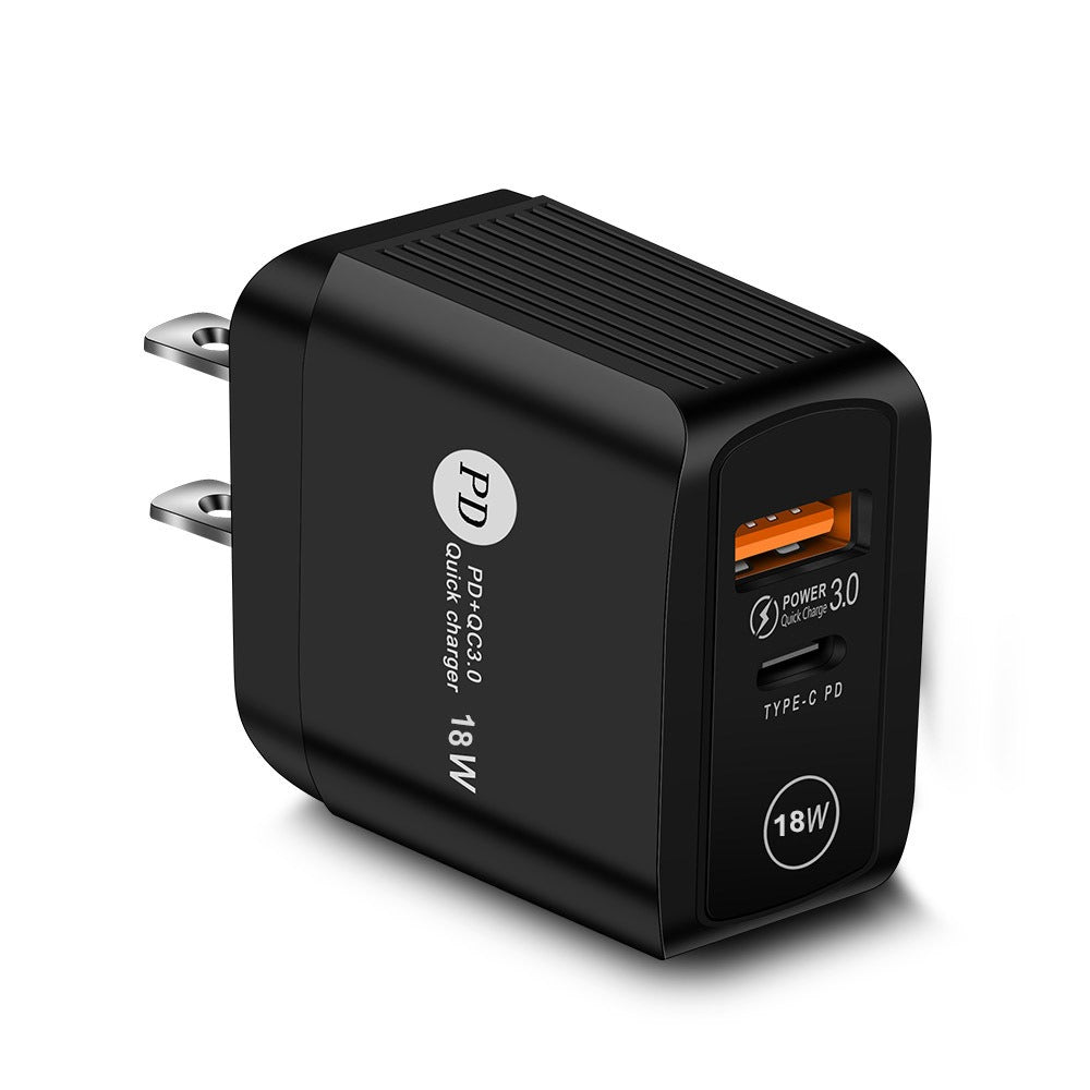 18W PD+QC3.0 fast charging charger with Type-c QC3.0 fast charging head - Korvel
