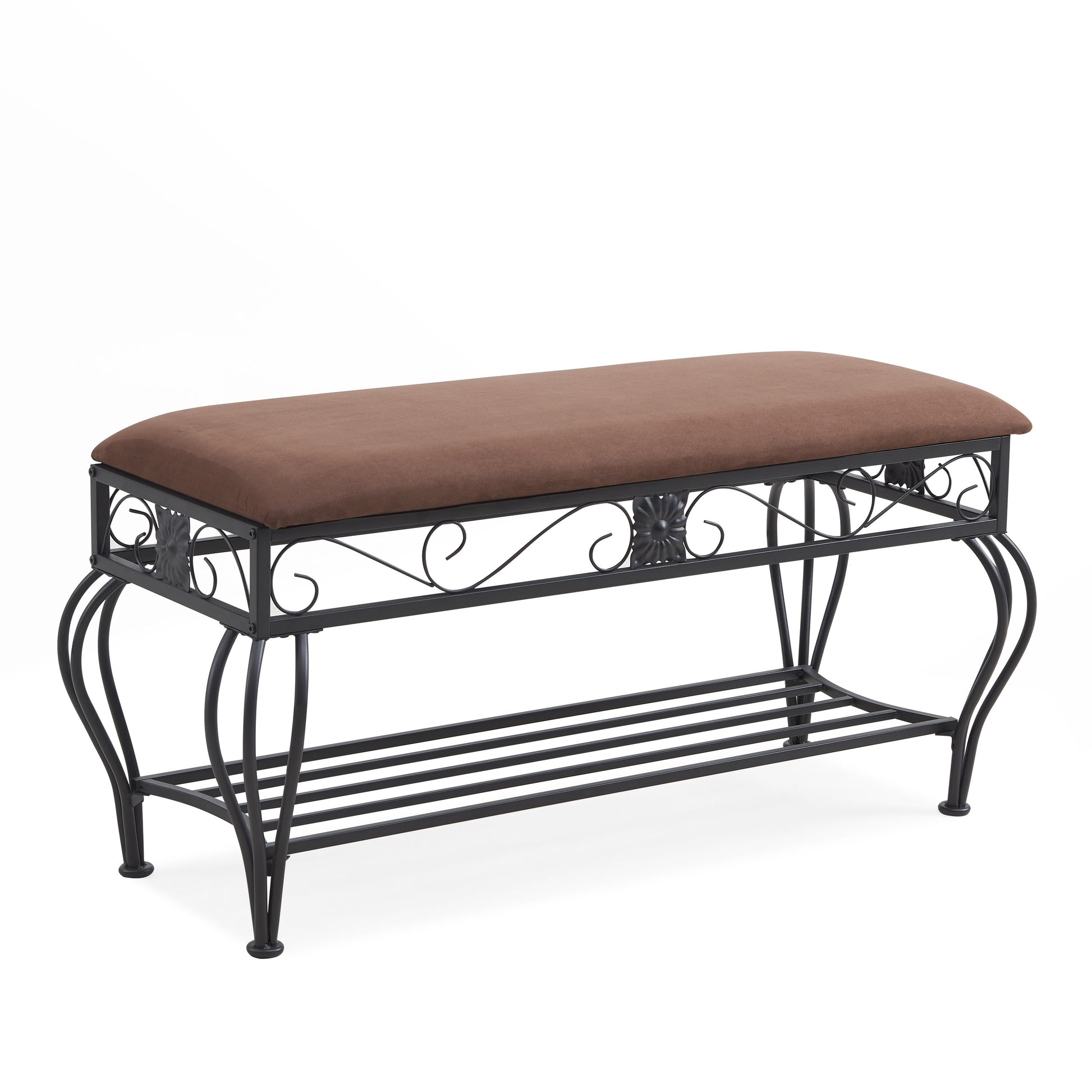 Shoe rack workbench for entrance, industrial workbench, rustic shoe rack for small spaces, padded entrance workbench - Korvel