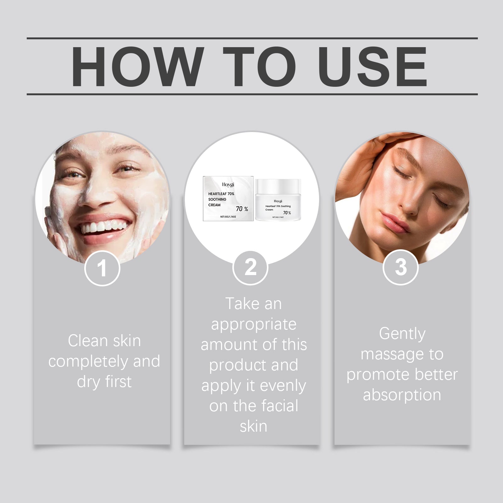 Heart Leaf Moisturizing And Soothing Cream Relieves Dry Skin, Hydrates, Nourishes And Restores Skin Elasticity - Korvel