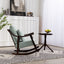 Chaise Berçante en Tissu Tissé de Style Mid-Century Moderne