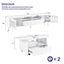 Two sets of ON-TRANS cream style TV stands and coffee tables, suitable for TVs under 80 inches, white - Korvel
