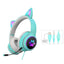 AKZ-022 RGB Luminous Cat Ear Wired Gaming Headset