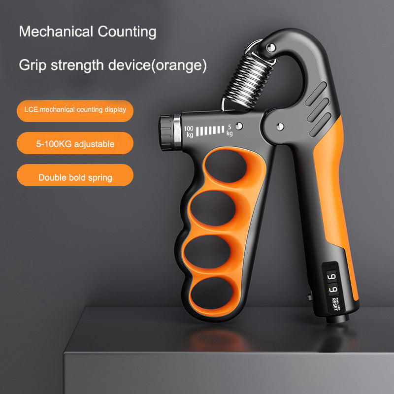 Adjustable Grip Strength Gauge Counting Type Spring Grip Strength Gauge Handshake Holder - Korvel