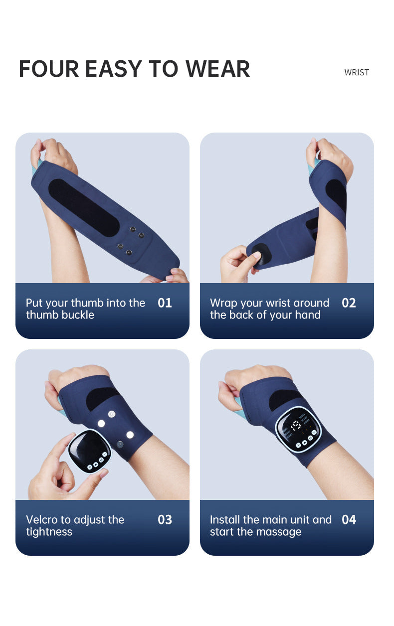EMS Smart Tendon Sheath Hand Heating Wristband with Hot Compress and Massage Function - Korvel