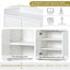 TREXM Modern Sideboard Elegant Buffet Cabinet with Large Storage Space for Dining Room, Entryway (White) - Korvel