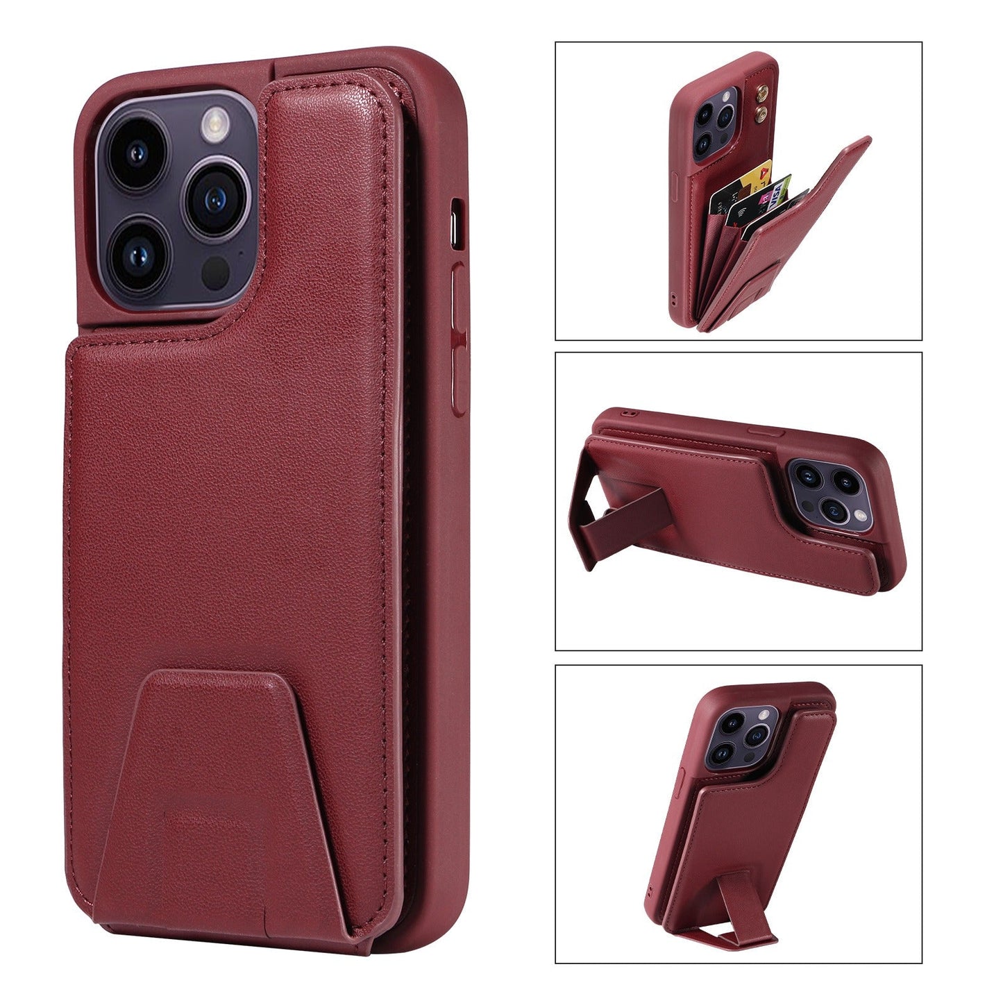 Premium PU Leather Phone Case for Apple 15 & 13 Pro Max