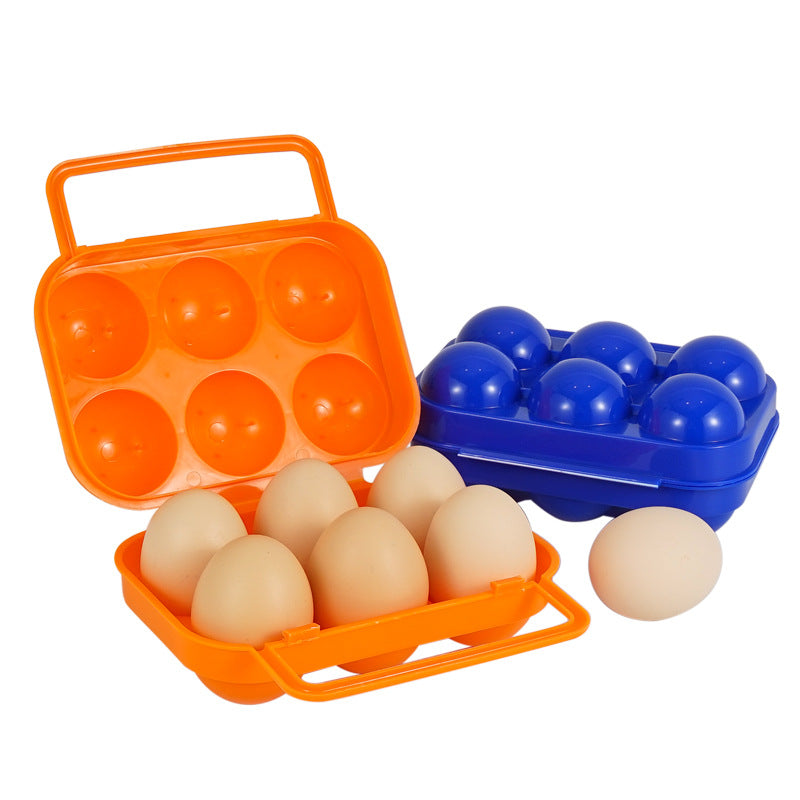 Caja de Huevos Portátil de 6 Compartimentos para Uso Exterior