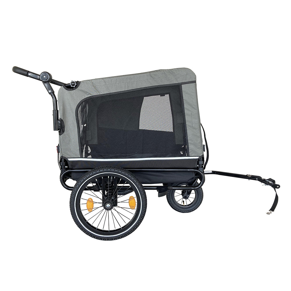 Outdoor Heavy Duty Foldable Utility Pet Stroller Dog Carriers Bicycle Trailer - Korvel