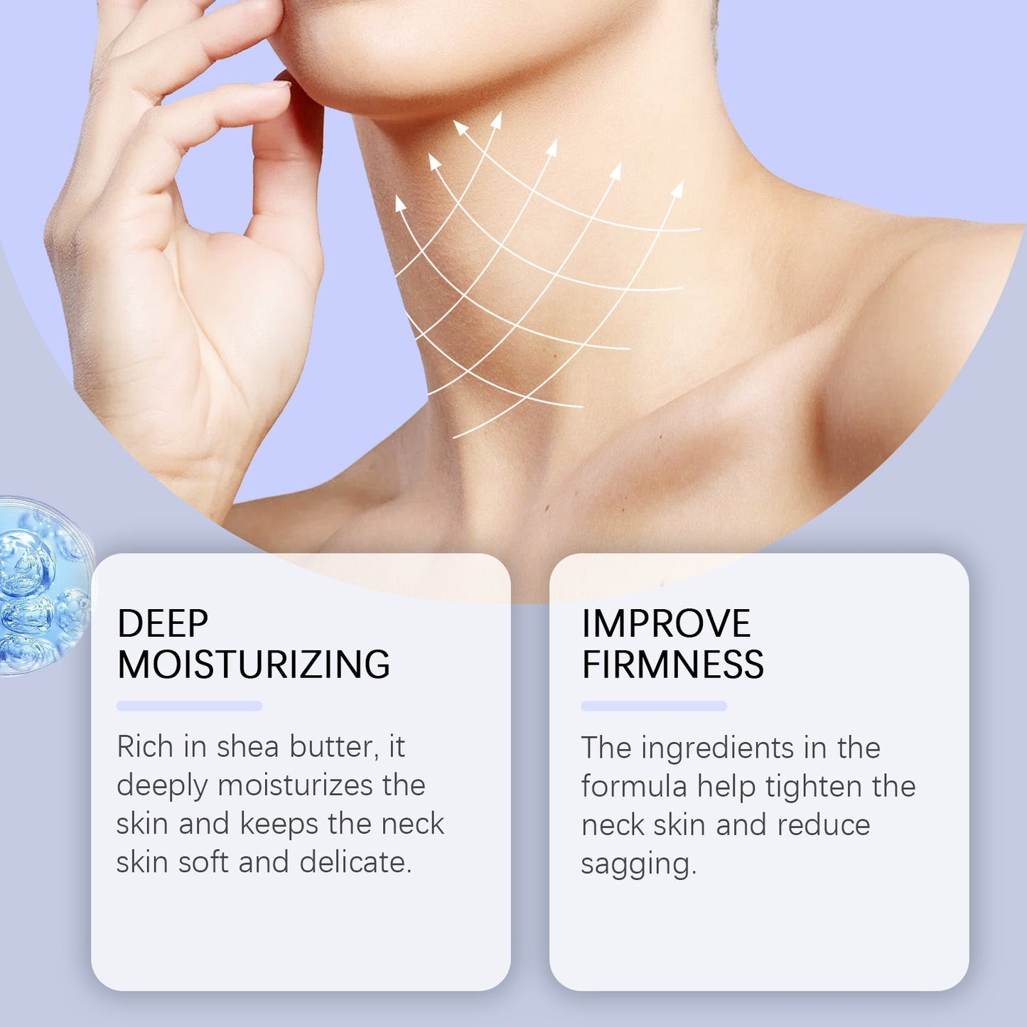 Neck Care Cream Moisturizes And Hydrates Neck Body Skin With Refreshing Skin Care And Beauty Neck Cream - Korvel