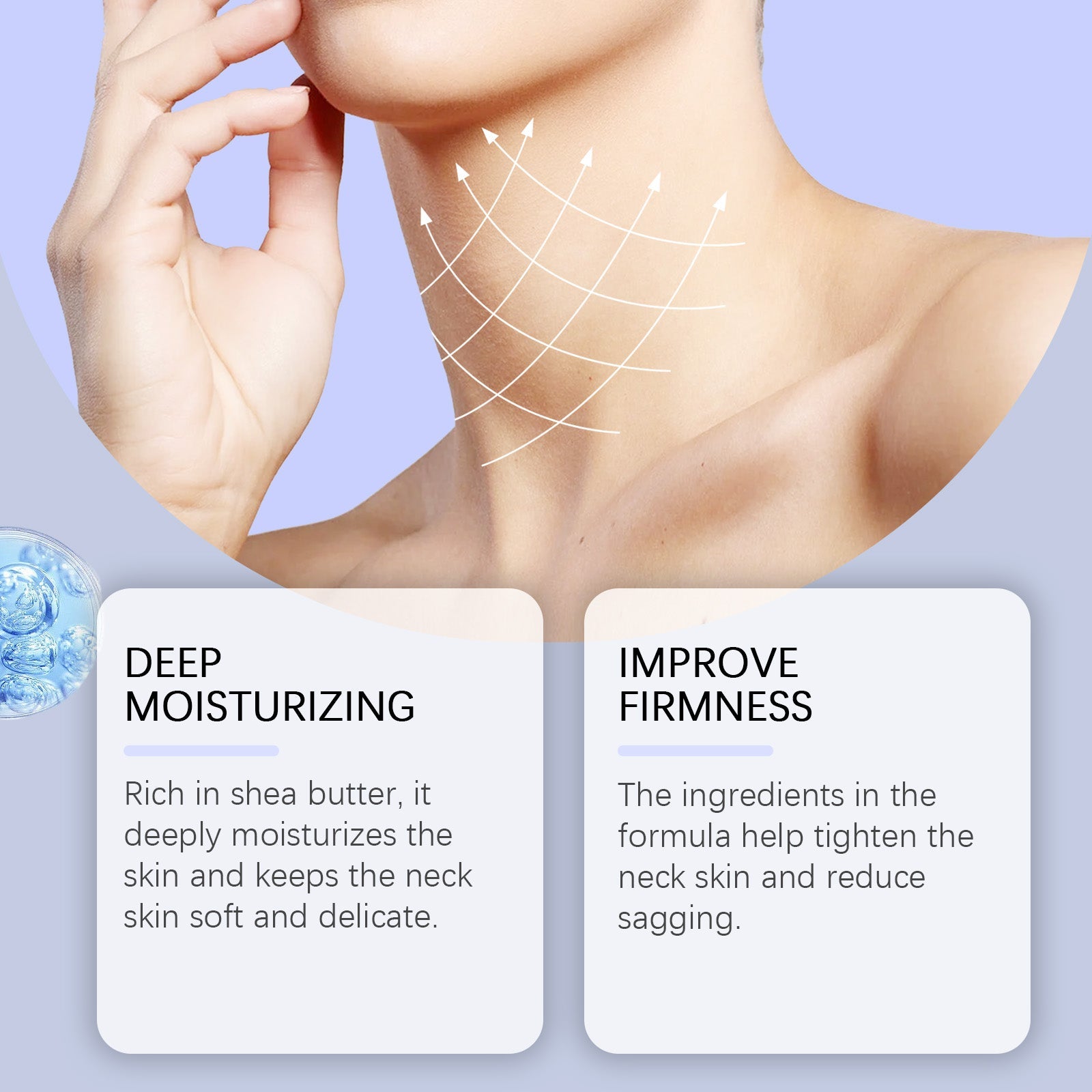 Neck Care Cream Moisturizes And Hydrates Neck Body Skin With Refreshing Skin Care And Beauty Neck Cream - Korvel
