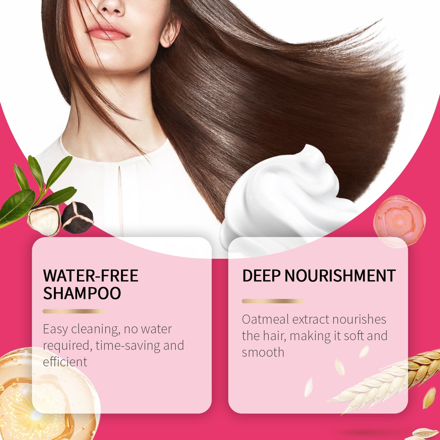 Mousse de Shampooing Sans Eau pour une Fraîcheur Sans Effort