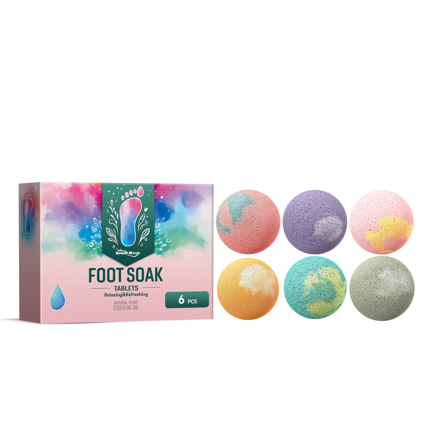 Aromatherapy Foot Bath Ball Anti-Cracking Peeling Clean And Moisturize Foot Repair Heel Foot Bath Ball - Korvel