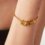 Titanium Steel Rhinestone Letter Bracelet - Korvel