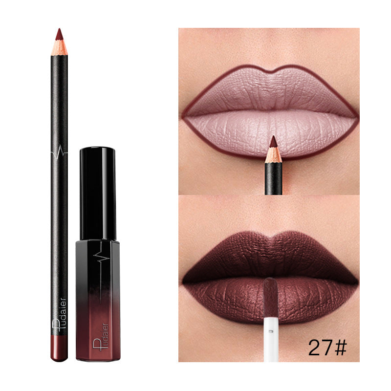 Pudaier 36 Color Matte Lip Gloss & Liner Set