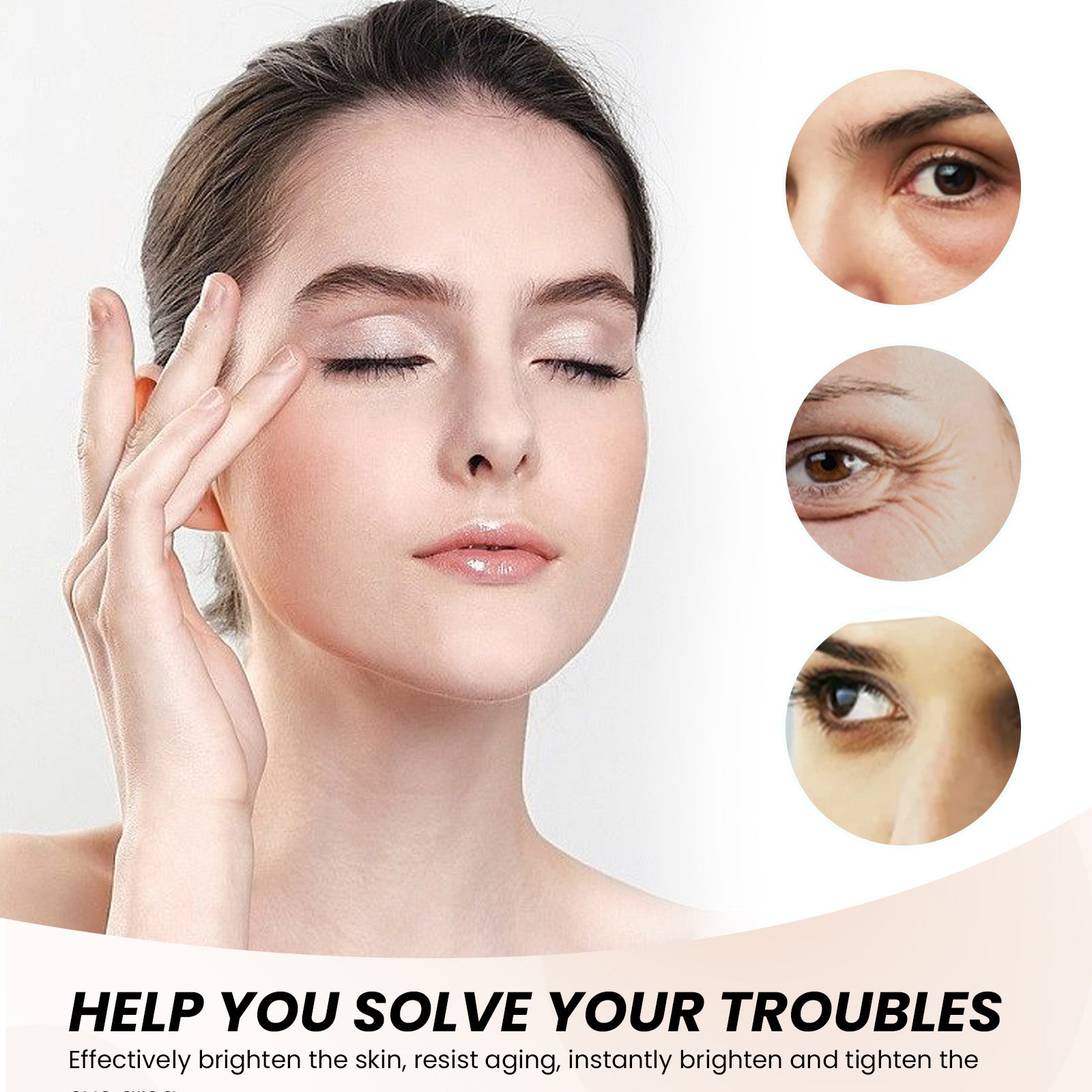 Temporary Eye Tightener, Dilute Fine Lines Eye Bag Dark Circle Law Grain Crow's Feet Moisturize Eye Skin - Korvel