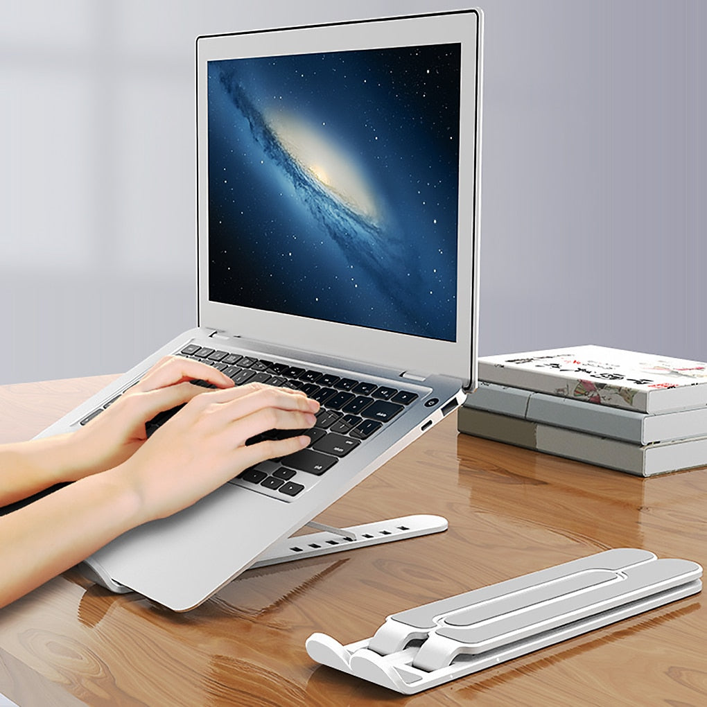 Portable Laptop Stand Foldable Height Adjustable Support Base Computer Cooling Stand Hollow Design Laptop Holder - Korvel