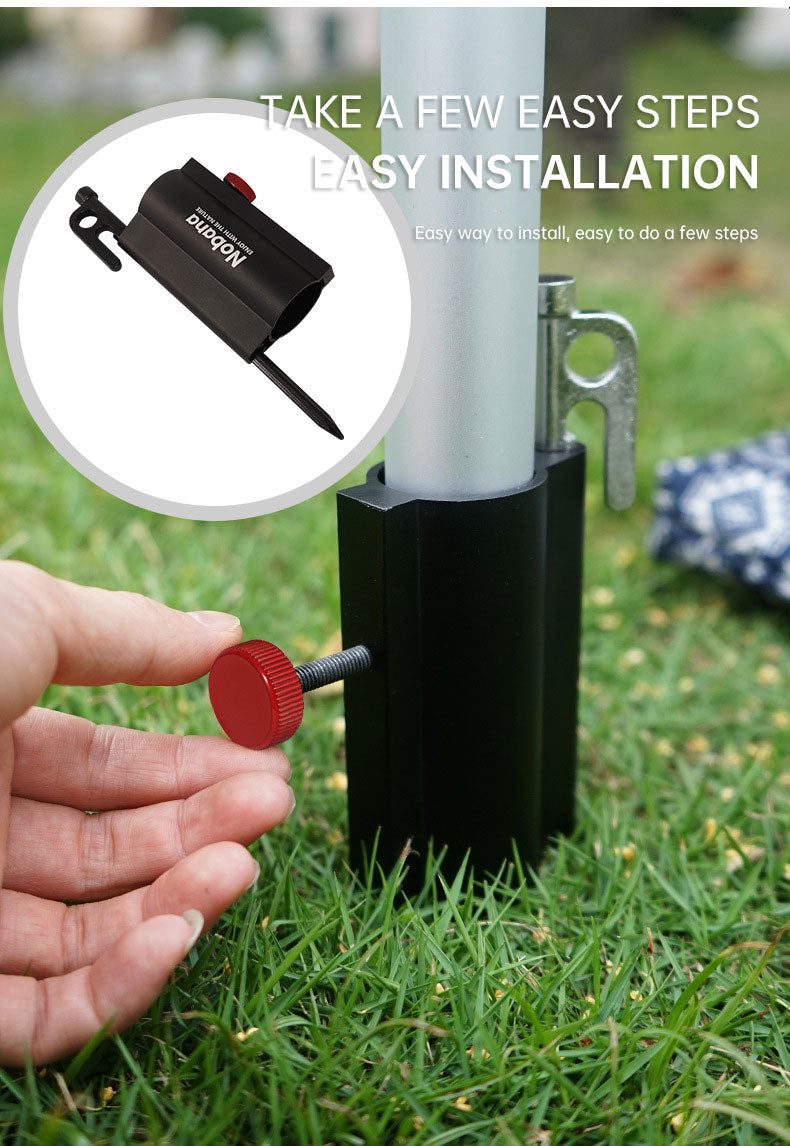 Outdoor Camping Awning Rod Fixer Tent Accessories Bracket Support Rod Fixed Pipe Holder Fishing Umbrella Adjusting Base - Korvel