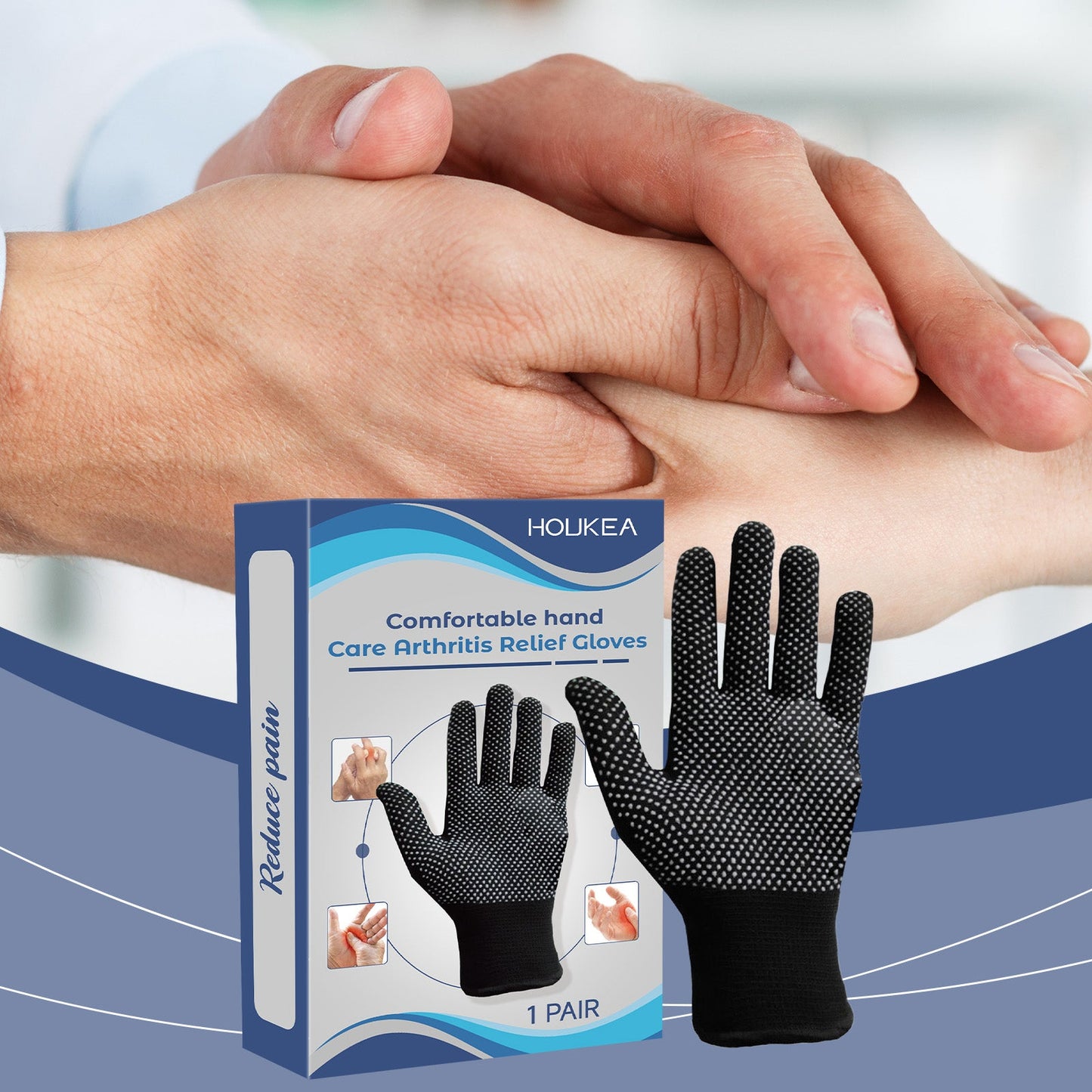 Joint Rubber Gloves Daily Comfort Wrist Gloves Protect Finger Joints Care Gloves - Korvel