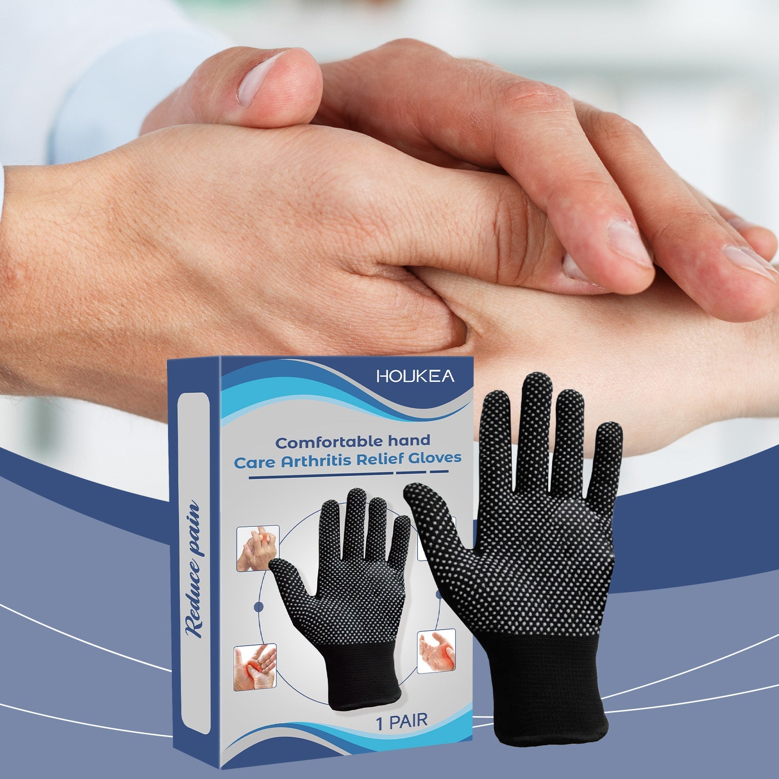 Joint Rubber Gloves Daily Comfort Wrist Gloves Protect Finger Joints Care Gloves - Korvel