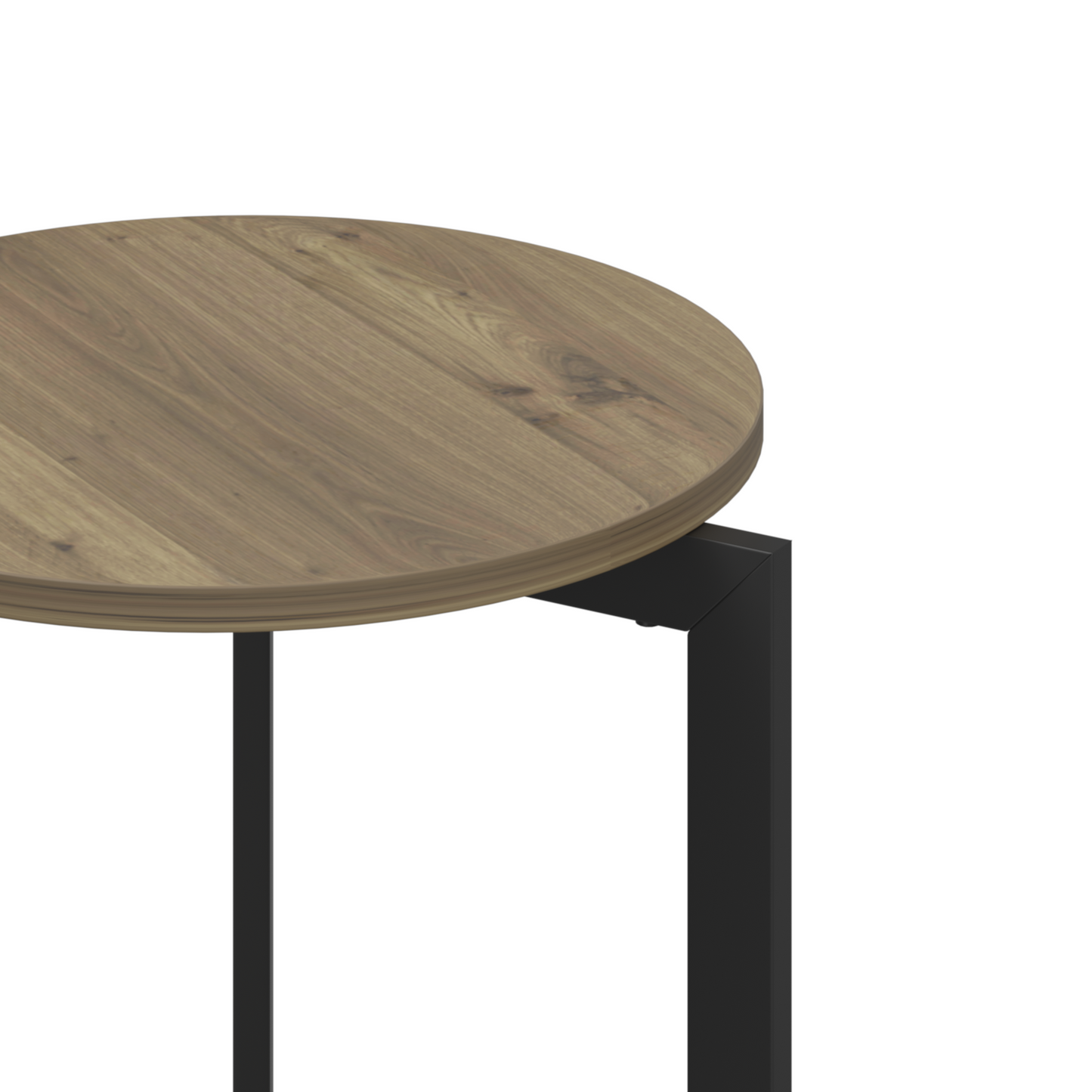 19.68''H Round Accent End Table with Sturdy Metal Frame