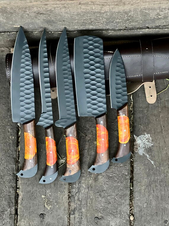 Exquisite Damascus Steel Chef Knife Set with Sharpener – Ideal Gift for Loved Ones - Korvel