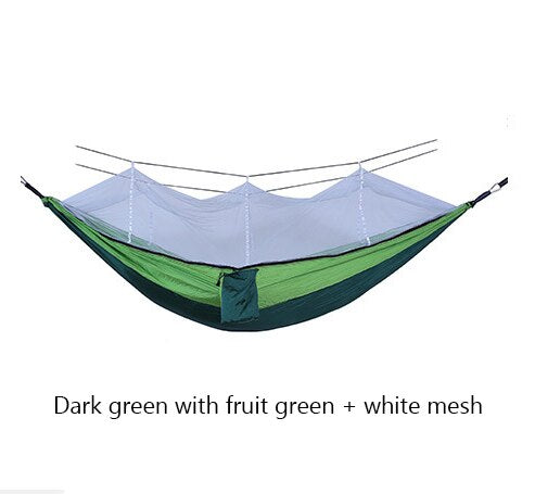 Bourette spinning 210T Nylon Hammock Outdoor Anti-mosquito Hammock Outdoor Camping Goods Bed Bearing - Korvel