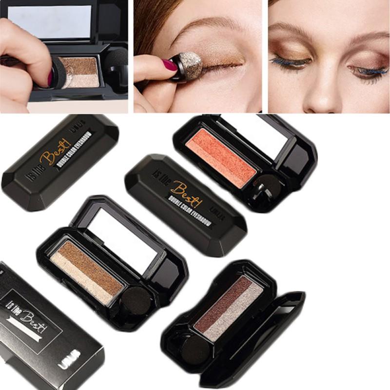 UBUB Brand Double Color Convenient Eyeshadow Makeup Palette Waterproof Pigment Shimmer Eye Color Cosmetics - Korvel