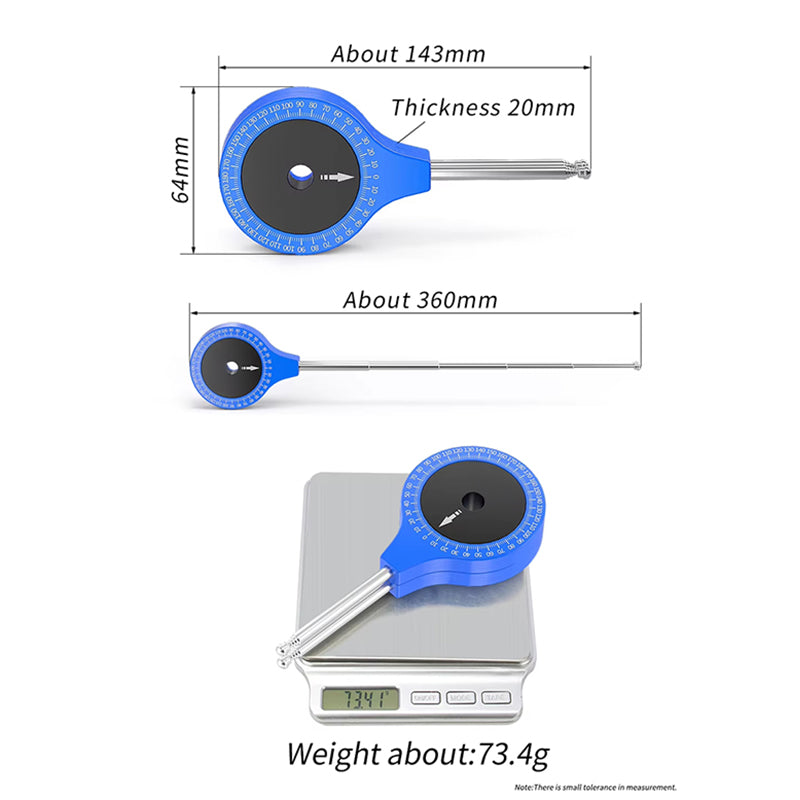 RISK Road Bicycle Airship - Fitting Knee Joint Angle Measuring Protractor for Bike Riding Posture - Korvel