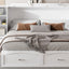 Cama Murphy Grande Blanca con Cajones y Armarios de Almacenamiento