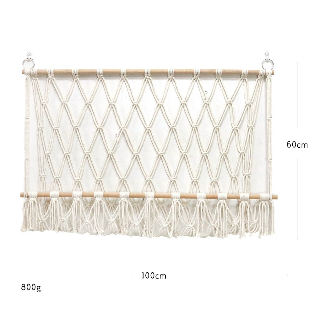 Creative wall decoration cotton rope woven mesh bag toy hammock storage tapestry - Korvel