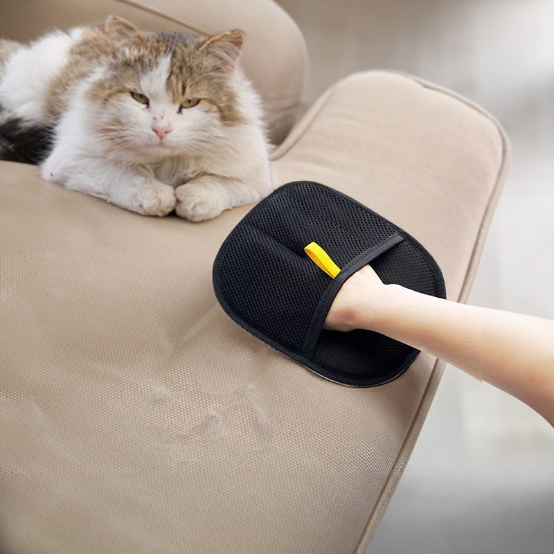 Static Pet Hair Removal Gloves - 3-in-1 Grooming, Deshedding & Multi-Surface Hair Remover for Dogs & Cats - Korvel