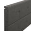 Lit plateforme queen rembourré avec rangement - Gris