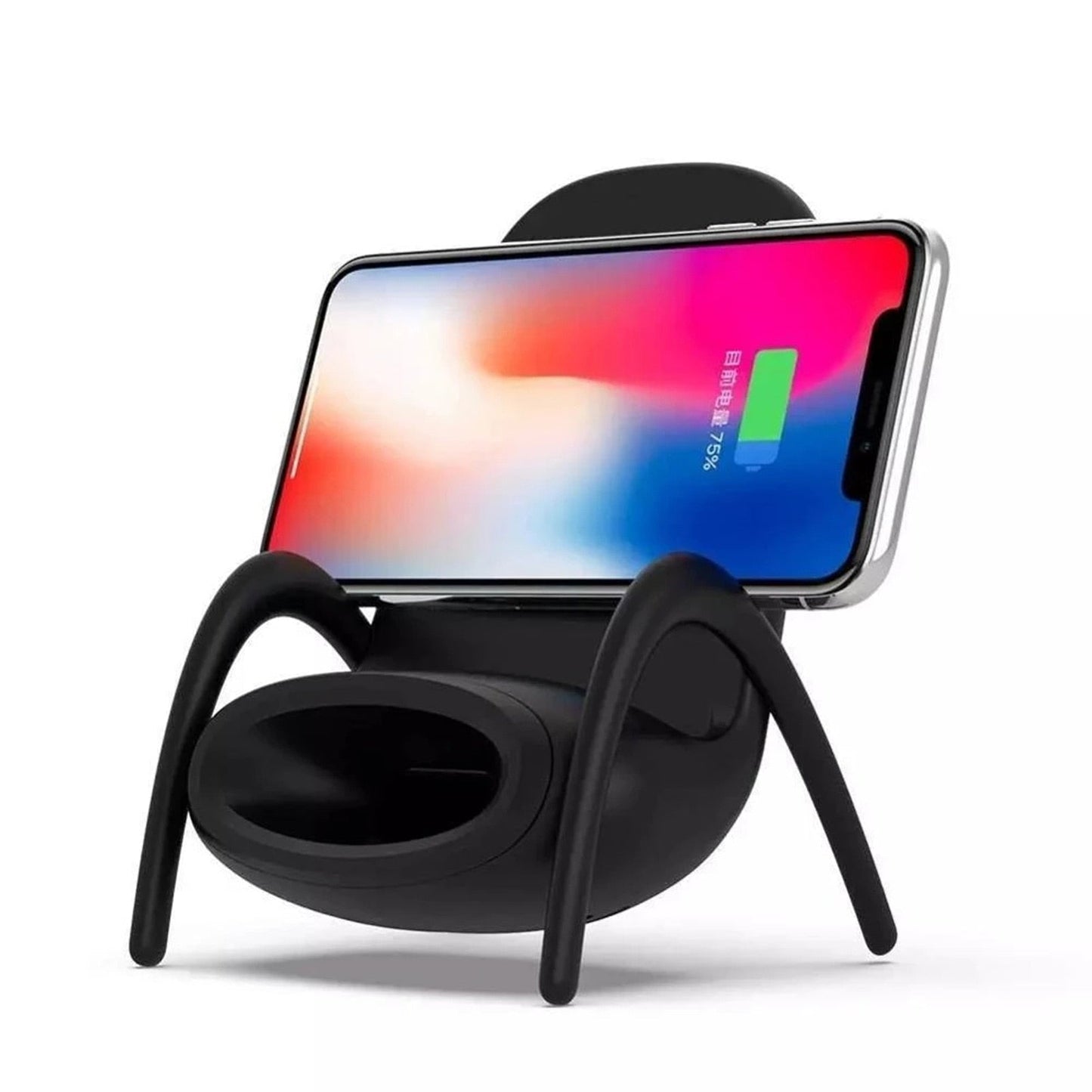 Portable Mini Chair Wireless Charger Supply For All Phones Multipurpose Phone Stand With Musical Speaker Function Charger - Korvel
