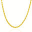 5.0mm 14k Yellow Gold Solid Diamond Cut Rope Chain