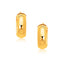 Boucles d'oreilles créoles larges en or jaune 14k avec fermeture à verrouillage par pression