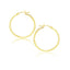Pendientes de aro pulidos de oro amarillo de 14k - 25 mm