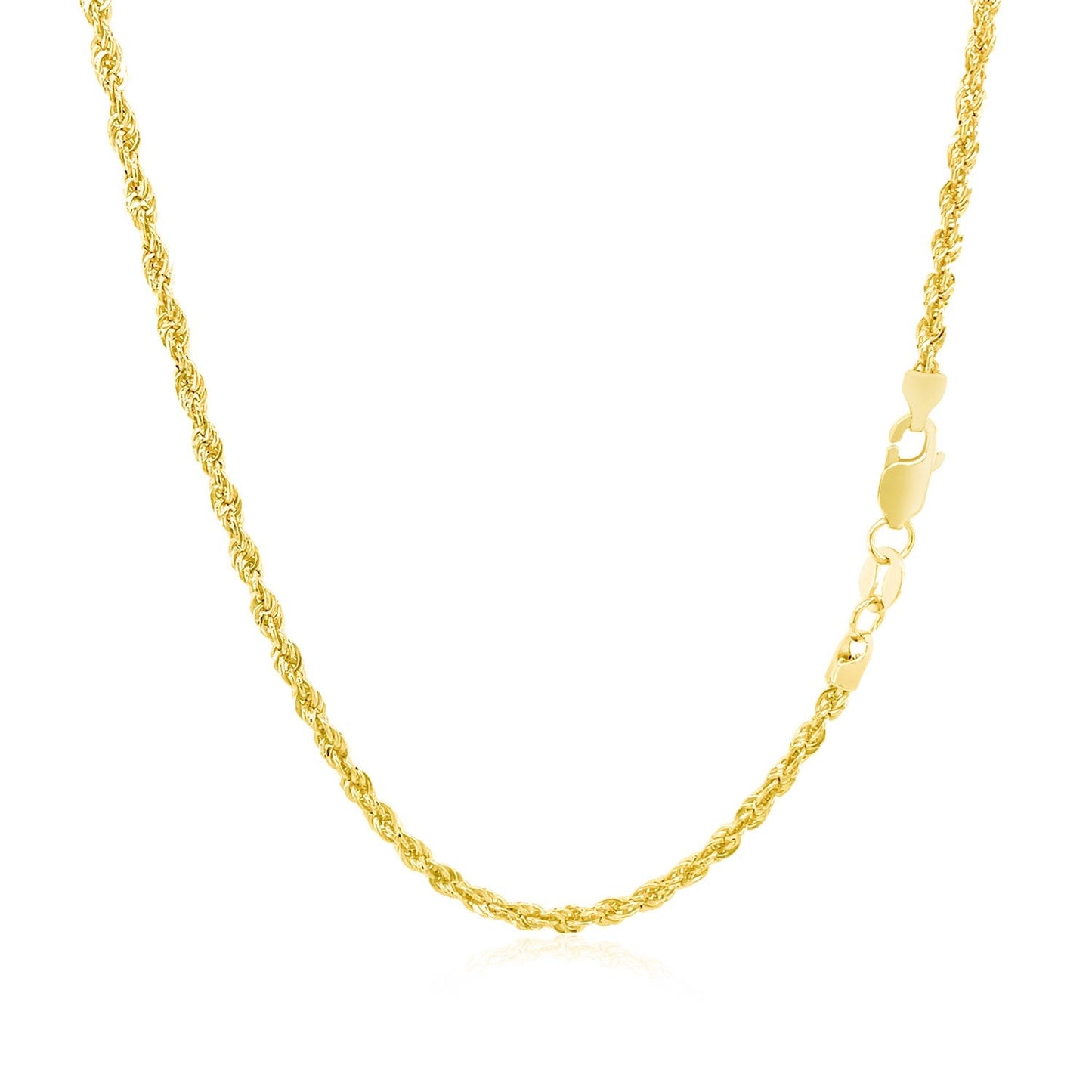 Cadena de Cuerda Ligera de Oro Amarillo de 14k - 2.0mm