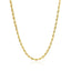 Cadena de cuerda de corte de diamante sólido de oro amarillo de 10k de 2.75 mm