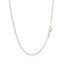 18k White Gold Round Cable Chain Necklace - 1.5mm