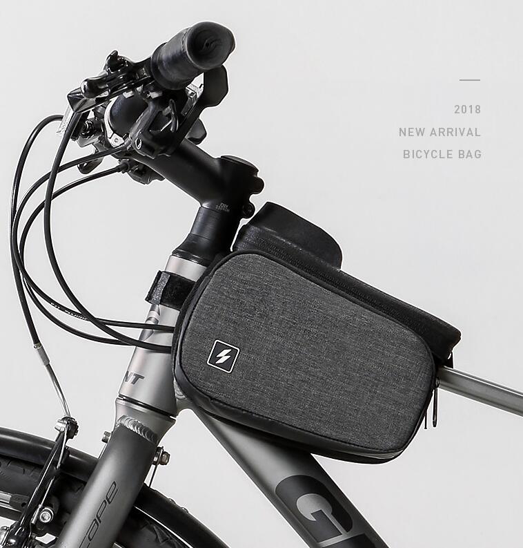 Sahoo 122007 Touch Screen Bike 6.5in Cell Mobile Phone Bag Front Frame Top Tube Cycling Pouch - Korvel