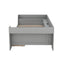 Elegant Twin Size Daybed with Shelves and Charging Station - Gray