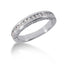 Anillo de boda vintage grabado en diamante de oro blanco de 14k