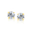 Pendientes de Stud de CZ Redondos de 8.0mm en Oro Amarillo de 14k