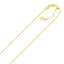 Chaîne en boîte ajustable en or jaune 14 carats - 0,7 mm